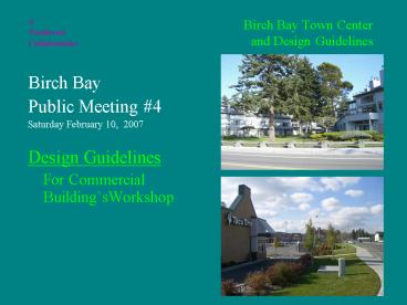 Birch Bay Town Center and Design Guidelines
