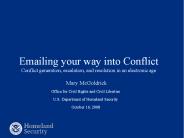 Emailing your way into Conflict. Conflict generation