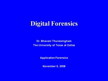 Digital Forensics