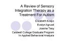 A Review of Sensory Integration Therapy as a Treatment For Autism PowerPoint PPT Presentation