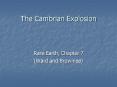 The Cambrian Explosion PowerPoint PPT Presentation