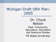Michigan Draft ORV Plan: 2005 PowerPoint PPT Presentation