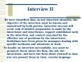 Interview II PowerPoint PPT Presentation