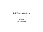BIFF Architecture. IETF 69. Lisa Dusseault. Analogy to CPP