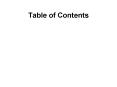 Table of Contents PowerPoint PPT Presentation