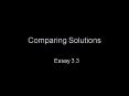 Comparing Solutions PowerPoint PPT Presentation
