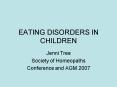 EATING DISORDERS IN CHILDREN PowerPoint PPT Presentation