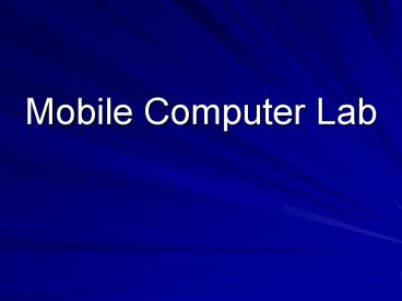 Mobile Computer Lab