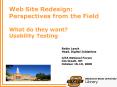 Web Site Redesign: PowerPoint PPT Presentation