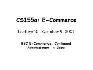 CS155a: E-Commerce