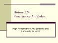 History 324 Renaissance Art Slides PowerPoint PPT Presentation