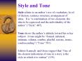 Style and Tone PowerPoint PPT Presentation