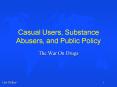 Casual Users, Substance Abusers, and Public Policy PowerPoint PPT Presentation