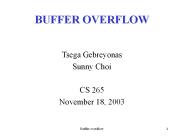 BUFFER OVERFLOW