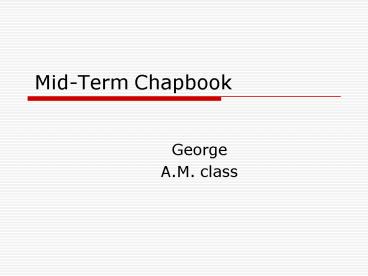 MidTerm Chapbook