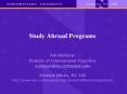 Study Abroad Programs PowerPoint PPT Presentation