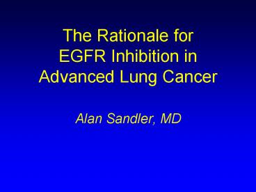 Advanced Lung Cancer. Alan Sandler, MD. Outline. NSCLC 
