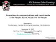 Innovations in communications and social media Of the People, By the People, For the People PowerPoint PPT Presentation
