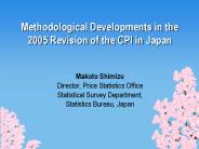Methodological Developments in the 2005 Revision of the CPI in Japan