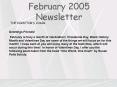February 2005 Newsletter PowerPoint PPT Presentation