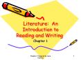 Literature: An Introduction to Reading and Writing PowerPoint PPT Presentation