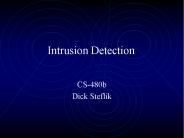 Intrusion Detection