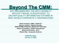 Beyond The CMM: WHY IMPLEMENTING THE SEI'S CAPABILITY MATURITY MODEL IS INSUFFICIENT TO DELIVER QUAL PowerPoint PPT Presentation