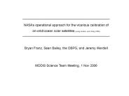 NASAs operational approach for the vicarious calibration of