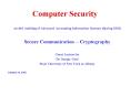 Computer Security PowerPoint PPT Presentation