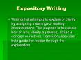Expository Writing PowerPoint PPT Presentation