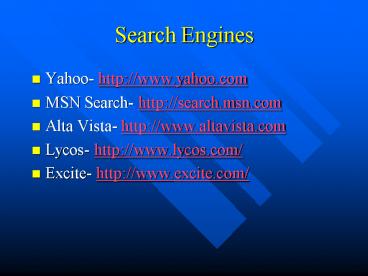 Search Engines