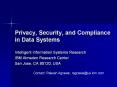 Privacy, Security, and Compliance in Data Systems PowerPoint PPT Presentation