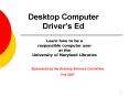 Desktop Computer Drivers Ed PowerPoint PPT Presentation