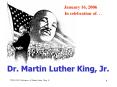 Martin Luther King, Jr. PowerPoint PPT Presentation