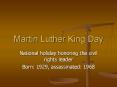 Martin Luther King Day PowerPoint PPT Presentation
