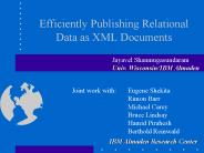 Efficiently Publishing Relational Data as XML Documents