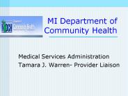 MI Department of Community Health