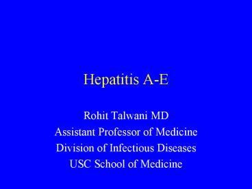 Hepatitis AE