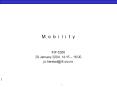 M o b i l i t y PowerPoint PPT Presentation
