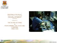Instructional Development (EDER675) February 24,  THE WORK SETTING