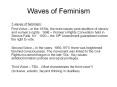 Waves of Feminism PowerPoint PPT Presentation