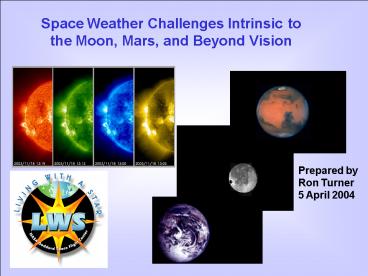 Space Weather Challenges Intrinsic to the Moon, Mars, and Beyond Vision