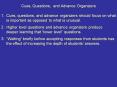 Cues, questions, and advance organizers should focus on what is important as opposed to what is unus PowerPoint PPT Presentation