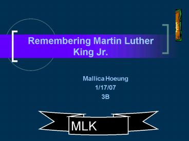 Remembering Martin Luther King Jr.