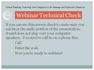 Critical Thinking in the Classroom