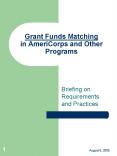 Grant Funds Matching in AmeriCorps and Other Programs PowerPoint PPT Presentation