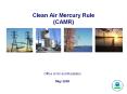 Clean Air Mercury Rule (CAMR) PowerPoint PPT Presentation