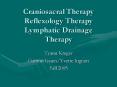 Craniosacral Therapy Reflexology Therapy Lymphatic Drainage Therapy PowerPoint PPT Presentation