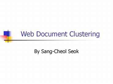 Web Document Clustering