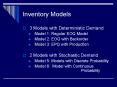 Inventory Models PowerPoint PPT Presentation